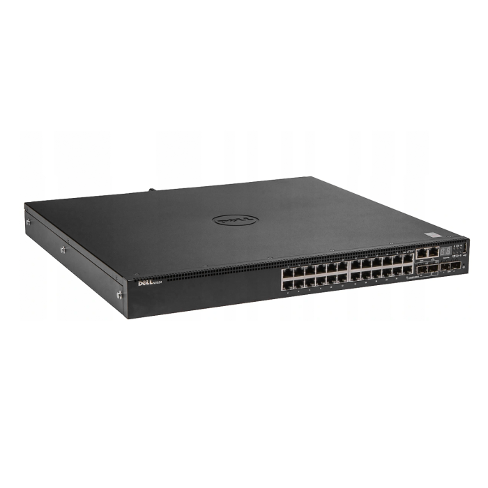 Switch Dell Networking N3024 24x1GbE BASE-T 2x10GbE SFP+ F2R Normal Flow, 1x PSU, 1x Fan