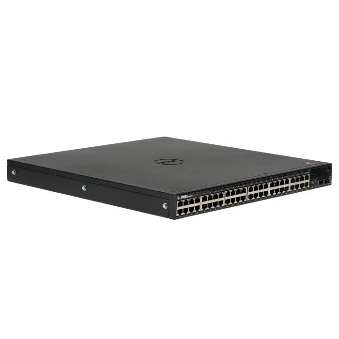 Switch Dell Networking N4064 48x10GbE BASE-T R2F Reverse Flow 2xPSU, 2xWentylator, szyny