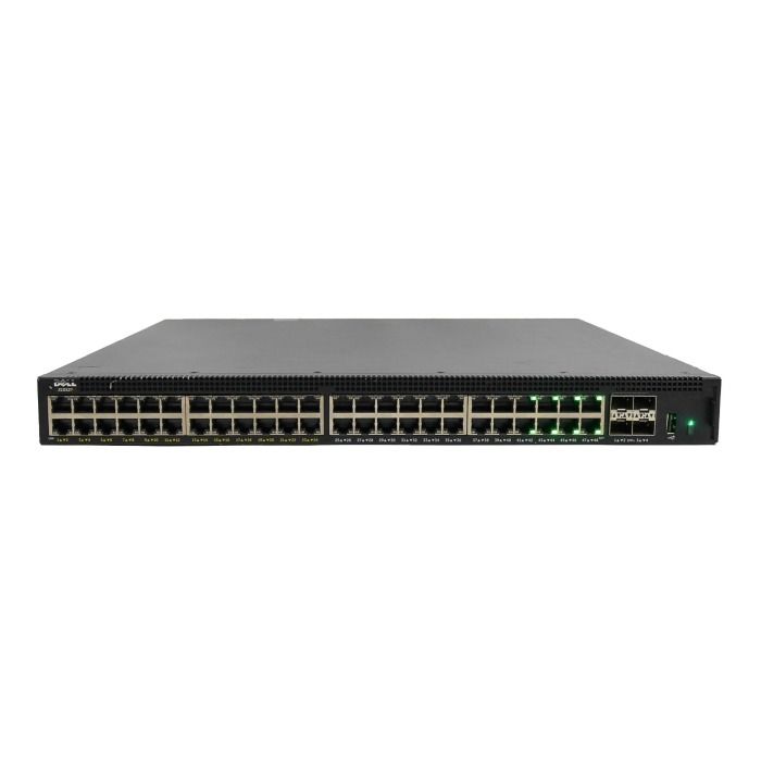 Switch Dell X1052P 24x1GbE PoE+ 24x1GbE 4x10GbE SFP+ F2R Normal Flow T65YX